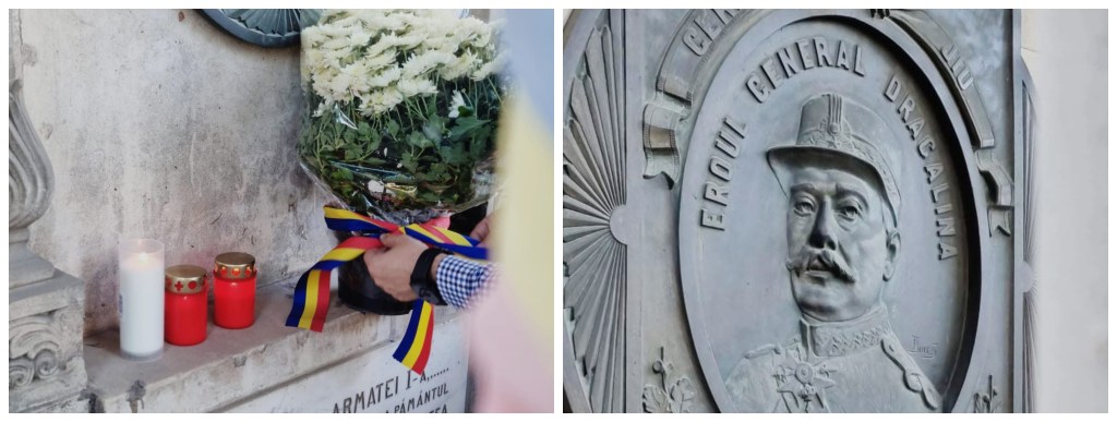 Generalul Erou Ioan Dragalina comemorat la Cimitirul Bellu, de un grup de elevi din București