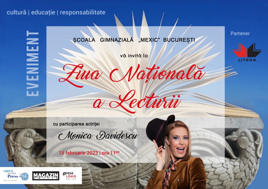 Actrița Monica Davidescu invitată de Ziua Națională a Lecturii la Școala Gimnazială „Mexic” din&nbsp;capitală