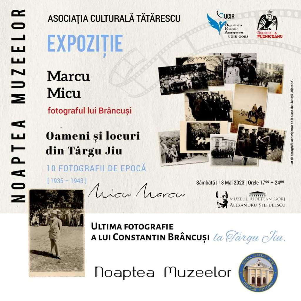 Noaptea Muzeelor. Ultima fotografie cu Brâncuși la Târgu Jiu, expusă la Muzeul Județean Gorj „Alexandru&nbsp;Ștefulescu”